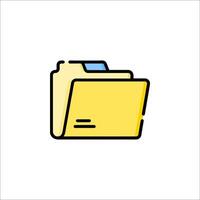 A folder icon on a white background vector