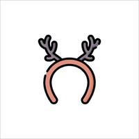 A reindeer headband icon on a white background vector