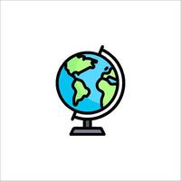 A globe icon on a white background vector