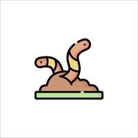 A worm in a bowl icon on a white background vector