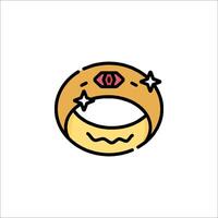 A ring with an eye on it vector
