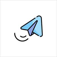 A paper airplane icon on a white background vector