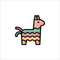 A llama is shown in a colorful pattern vector