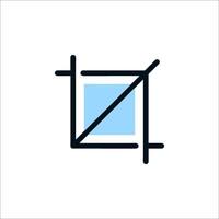 A square with a blue square in the middle vector