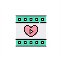 A player with a heart icon vector