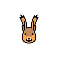 A rabbit head icon in a flat style vector