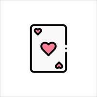 A playing card with hearts on it vector