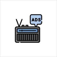 An ad for a radio on a white background vector