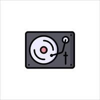 Dj turntable icon illustration vector