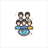 People with an eye icon vector