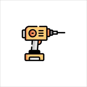 A drill icon on a white background vector