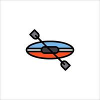 A colorful kayak icon on a white background vector