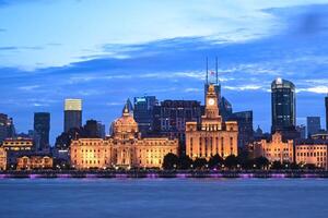 Landmark in China, Shanghai, The Bund, July 27, 2024 photo