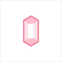 A pink hexagon with a white background vector