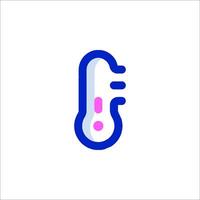 A thermometer icon on a white background vector