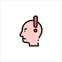 A man's head with a question mark on it vector