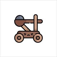 A wooden cart with a ball on it vector
