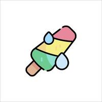 Ice cream icon with drops of water vector