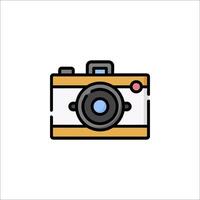 A camera icon on a white background vector