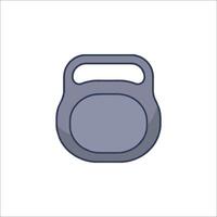 A kettlebell icon on a white background vector