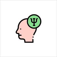 A person's head with a symbol on it vector