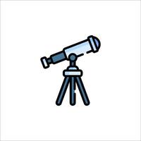 A telescope icon on a tripod vector