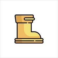 A yellow boot icon on a white background vector