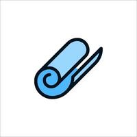 A roll of paper icon in a flat style vector