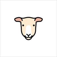 A sheep head icon on a white background vector