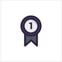 A number one award ribbon icon on a white background vector
