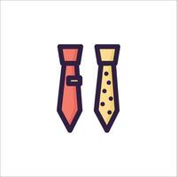 A pair of ties on a white background vector