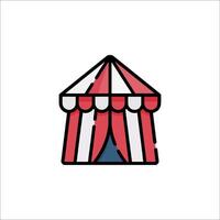 A circus tent icon on a white background vector