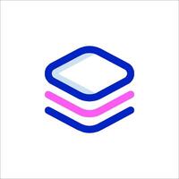 A logo for a website that has a stack of cubes vector