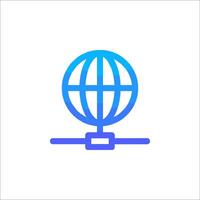 A globe icon on a white background vector