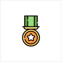 A medal icon with a star on it vector