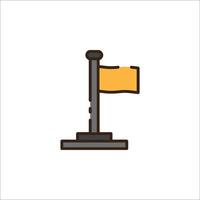 A flag on a pole icon vector