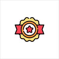 A star badge icon on a white background vector