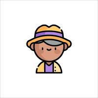 An icon of a man wearing a hat vector