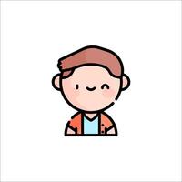 A cartoon character with a face and a smile vector