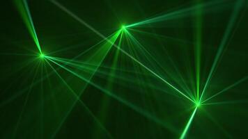 High speed laser light show on black background with flashing green colored laser beams. This music performance nightlife background animation is full HD and a seamless loop. video