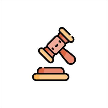A judge's gavel icon on a white background vector
