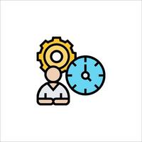 A person with a clock and gears on his head vector