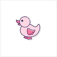 A pink duck icon on a white background vector