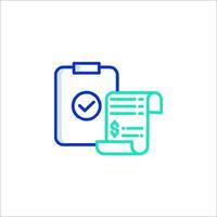 Checklist icon with a check mark and a paper vector