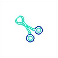 A pair of scissors with a pair of eyes on them vector