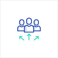 A group of people are connected to each other vector