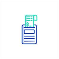 A receipt icon on a white background vector