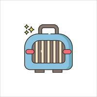 A suitcase with a star on it vector