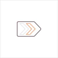 A simple arrow icon with a white background vector