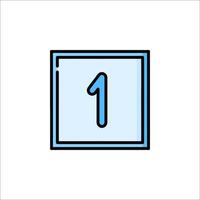 A number one icon on a white background vector